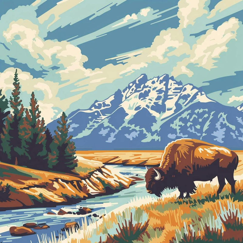 Peinture de Bison