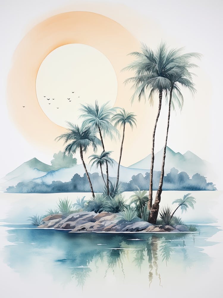 Watercolour Of Sharm El Sheikh   Sinai Peninsula Egypt 2