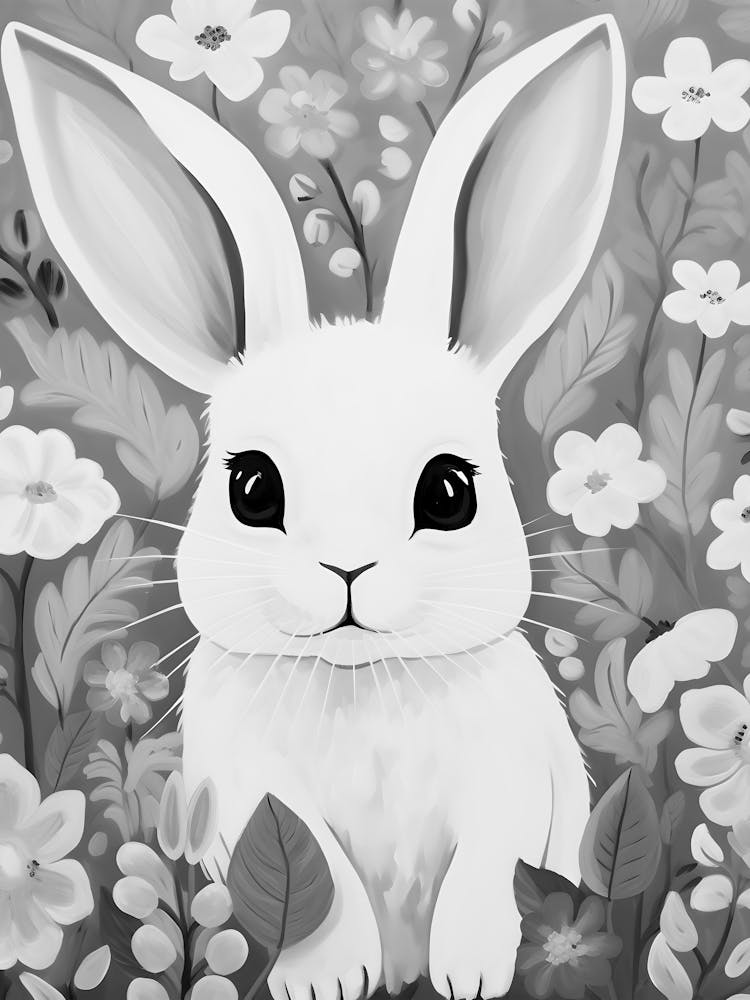 Black And White Bunny