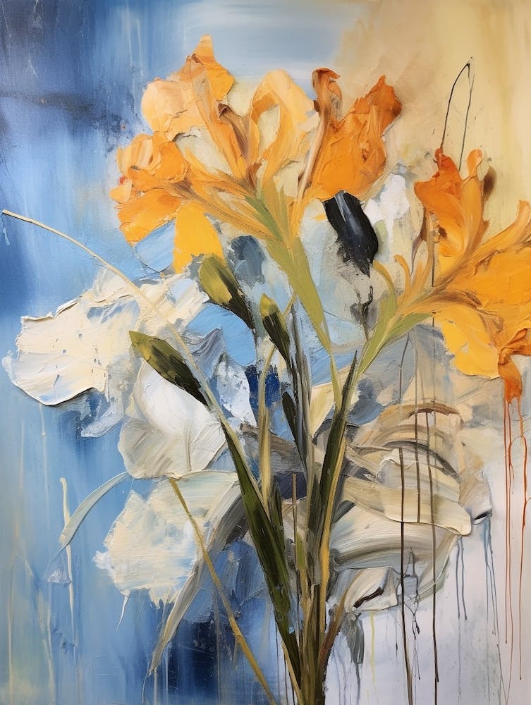 Fall Flower Painting Agapanthus 1