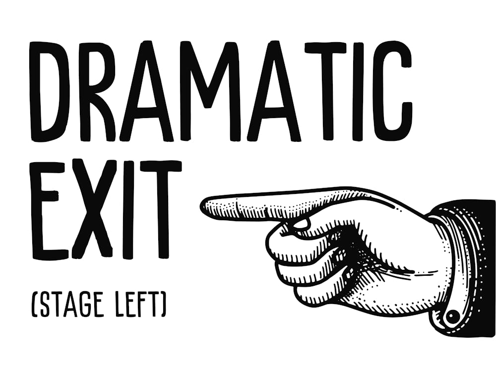 Dramatic Exit Quote Hallway 