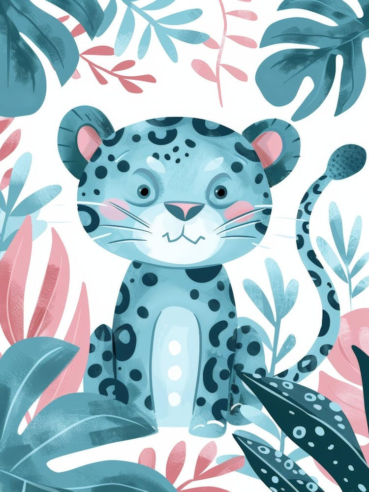 Blue Leopard In The Jungle