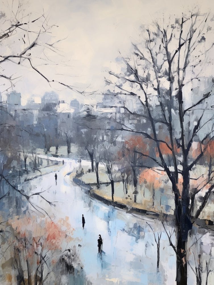 Winter City Park Painting Regents Park London 4