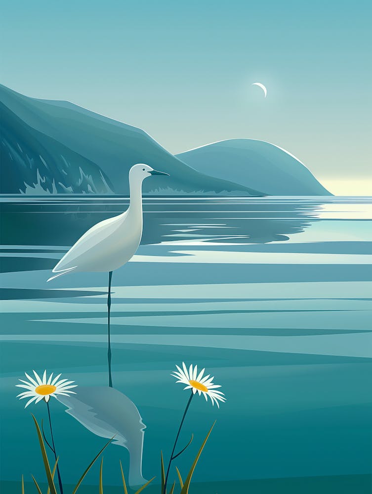 Aigrette Sur Le Lac