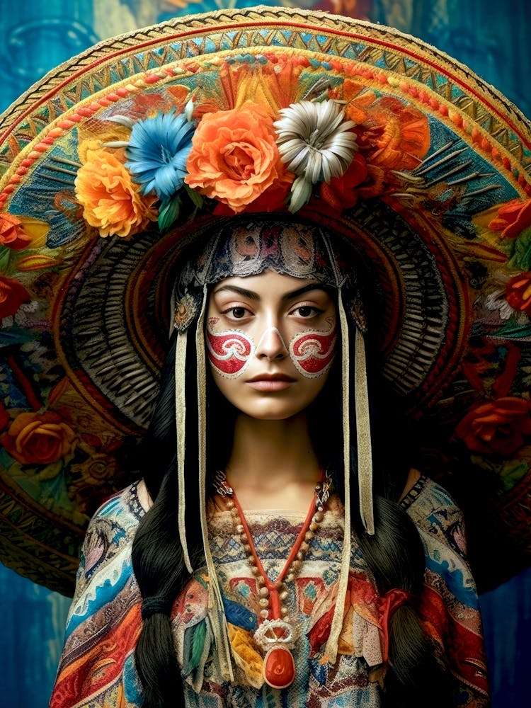 Femme Mexicaine Au Chapeau Vie Mexicaine