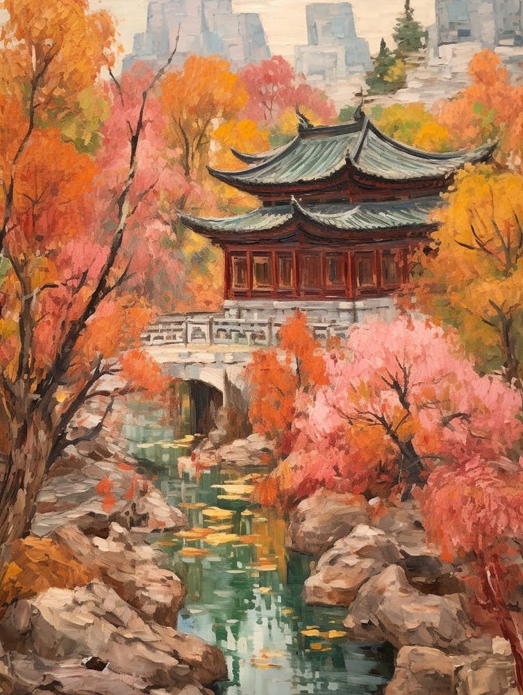 Autumn Gardens Painting Summer Palace China