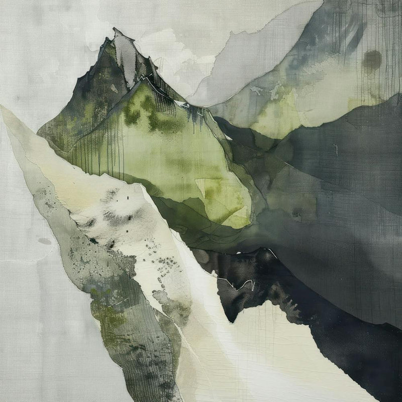 Japanese Watercolour Of Mount Hiei 3