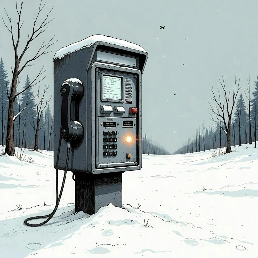 Payphone In The Snow