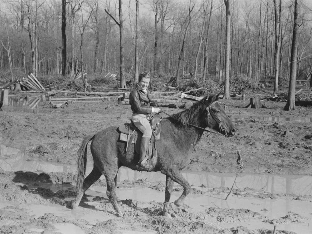 Home Supervisor Of Chicot Farms Project Must Ride Horseback To Get To And From Project, Arkansas By Russell 1