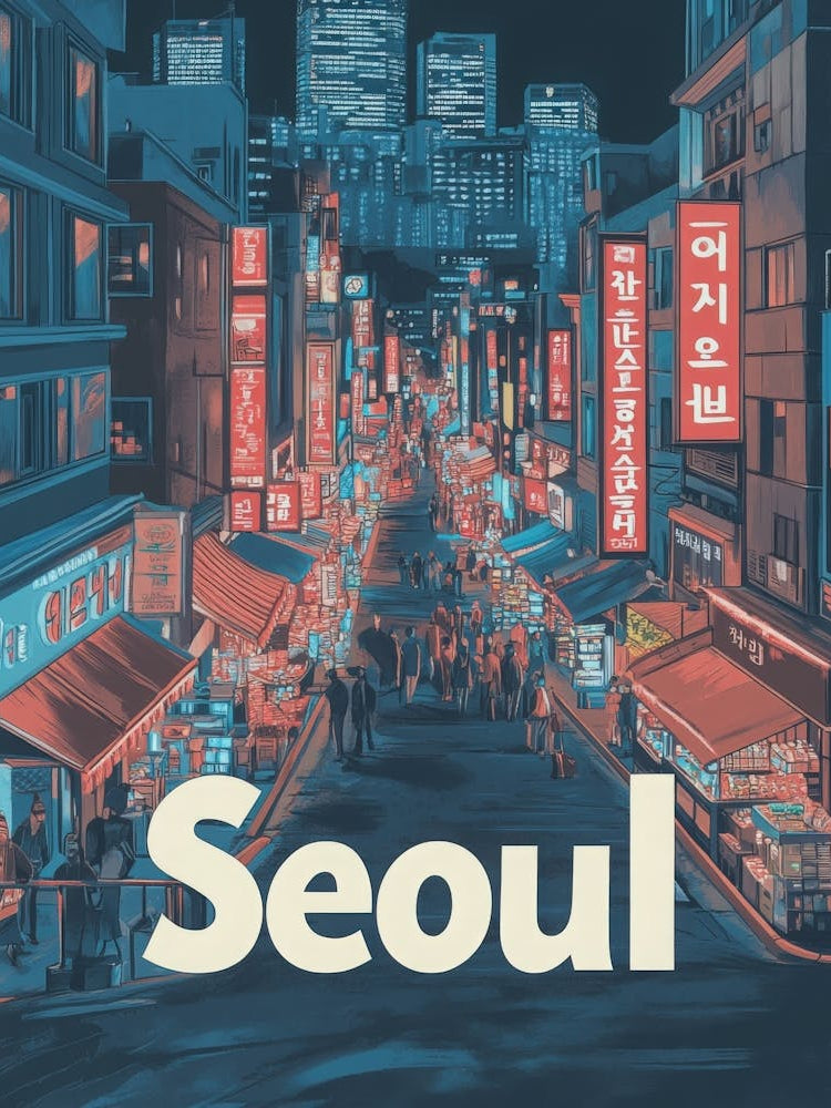Aihrgdesign A Classic 1960s Travel Poster For Seoul Showcasin 26796c25 1c14 4663 B375 7a6ce67d2fc2 0