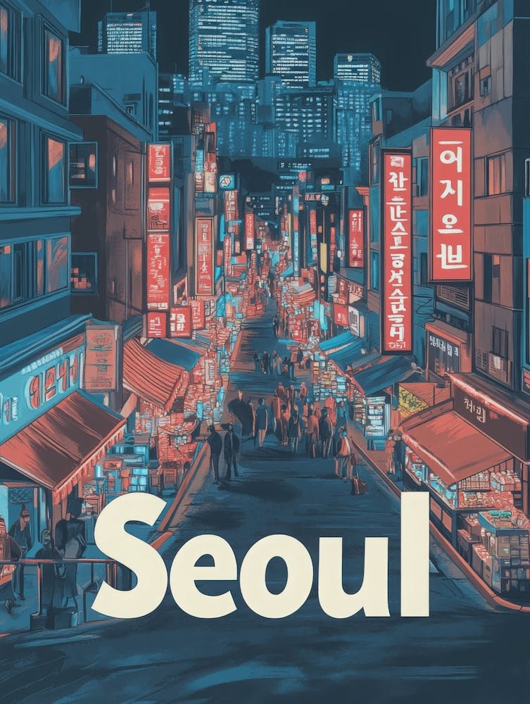 Aihrgdesign A Classic 1960s Travel Poster For Seoul Showcasin 26796c25 1c14 4663 B375 7a6ce67d2fc2 0