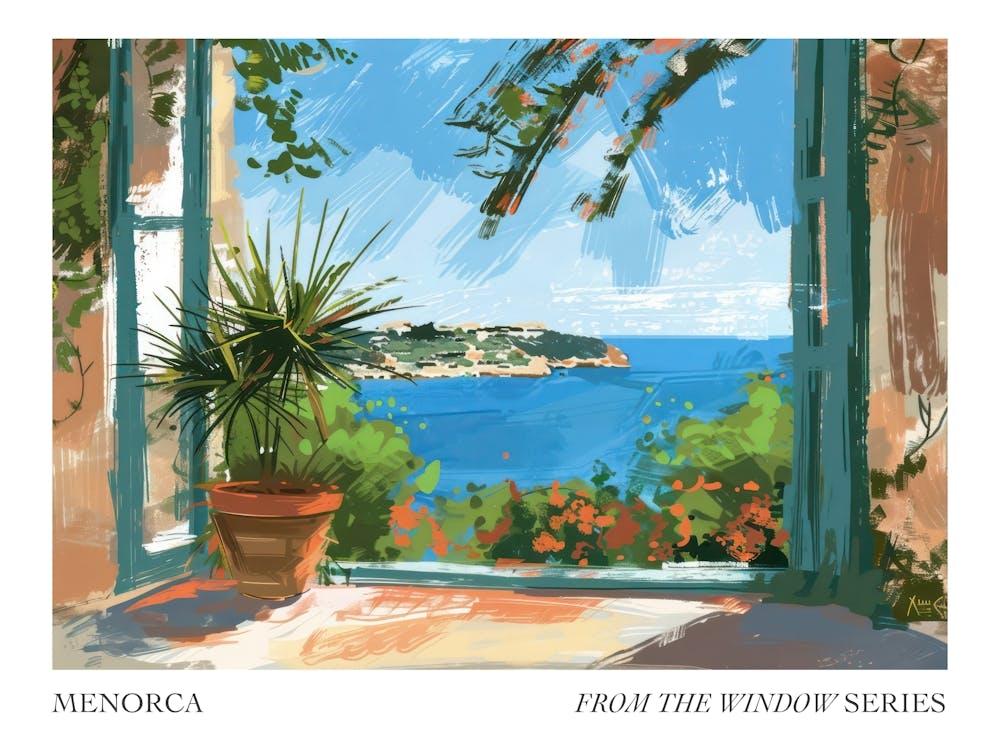 Menorca From The Window Series Poster Painting 3