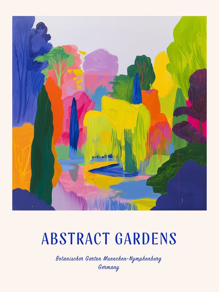 Colourful Gardens Botanischer Garten Muenchen Nymphenburg Germany 4 Blue Poster