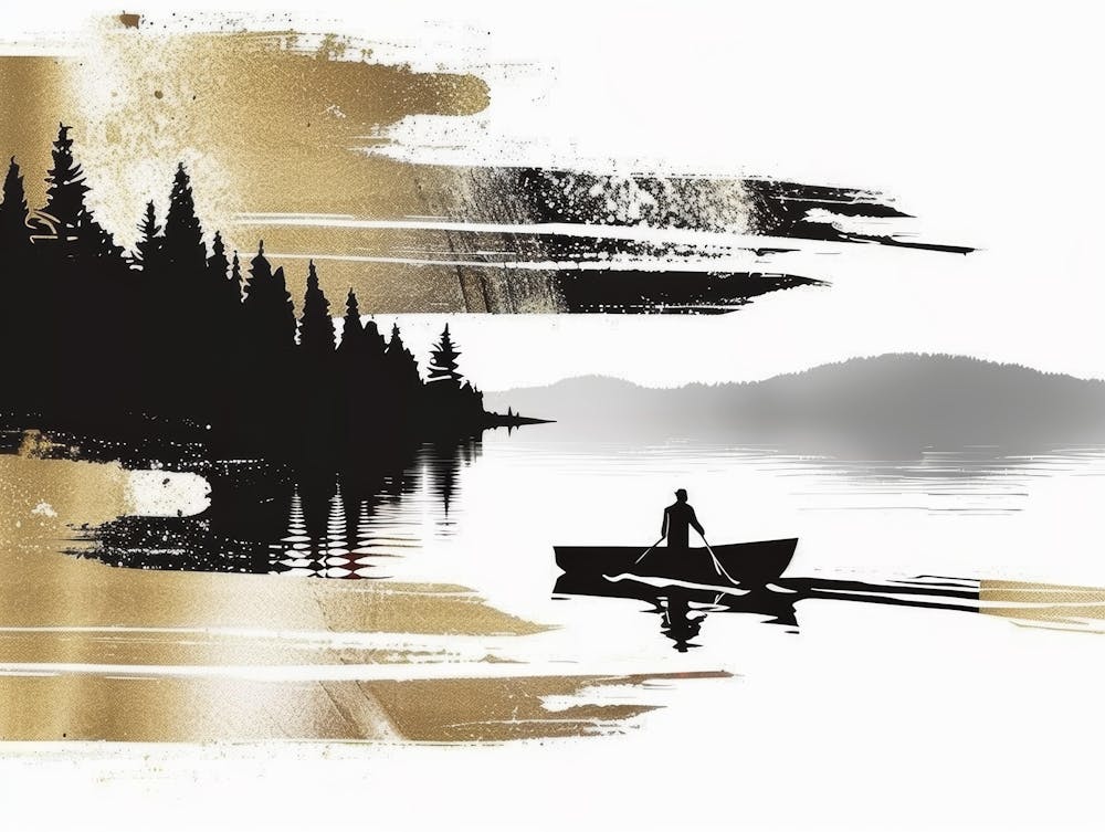 Canoë Sur Le Lac 3