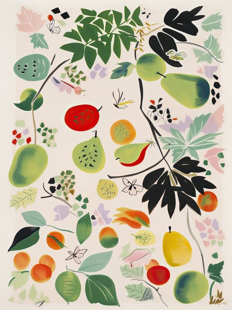 Honeydew Fruit Drawing 4