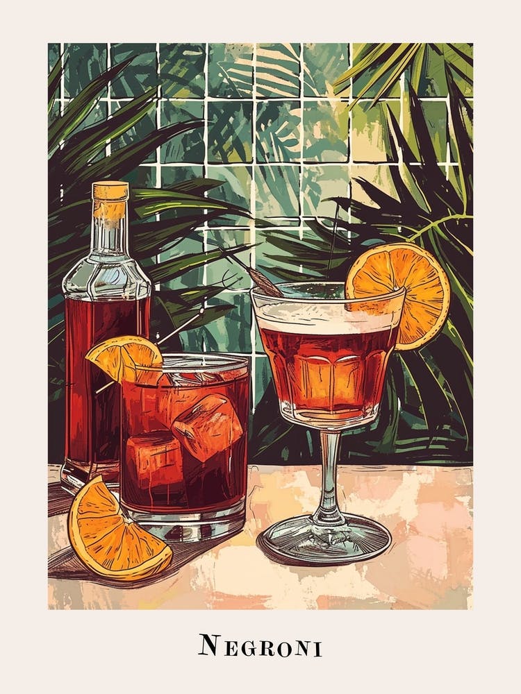 Negroni Illustrative Poster