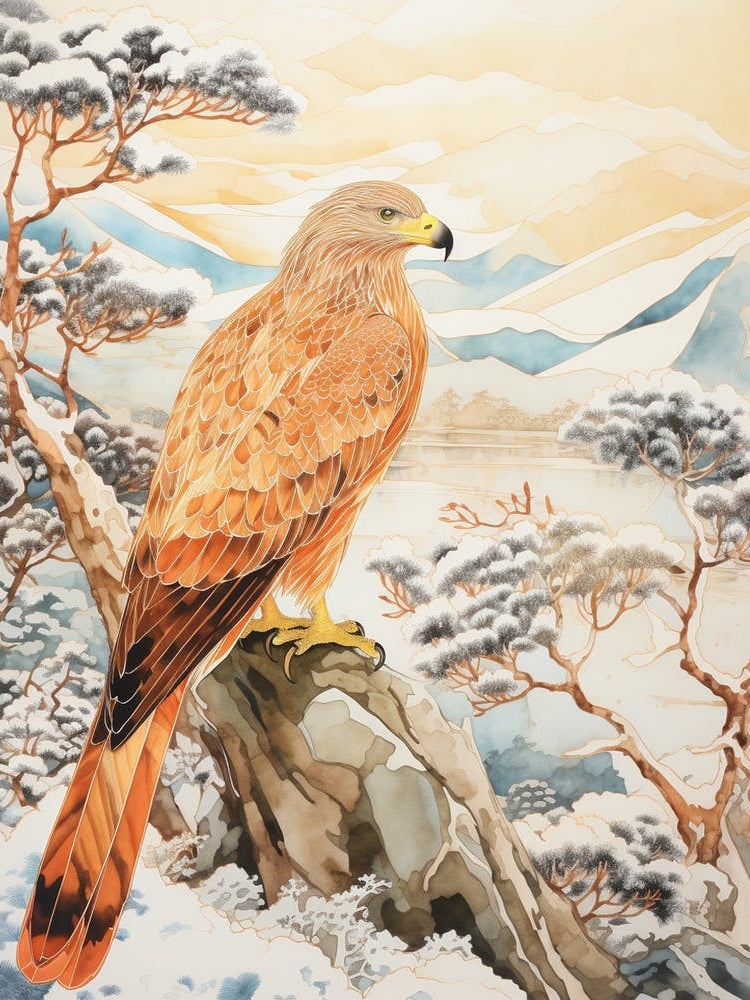 Winter Bird Painting Eagle 3