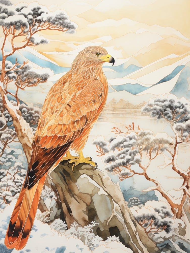 Winter Bird Painting Eagle 3
