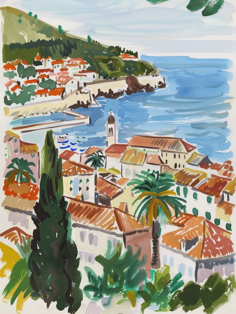 Travel Poster Happy Places Dubrovnik 5