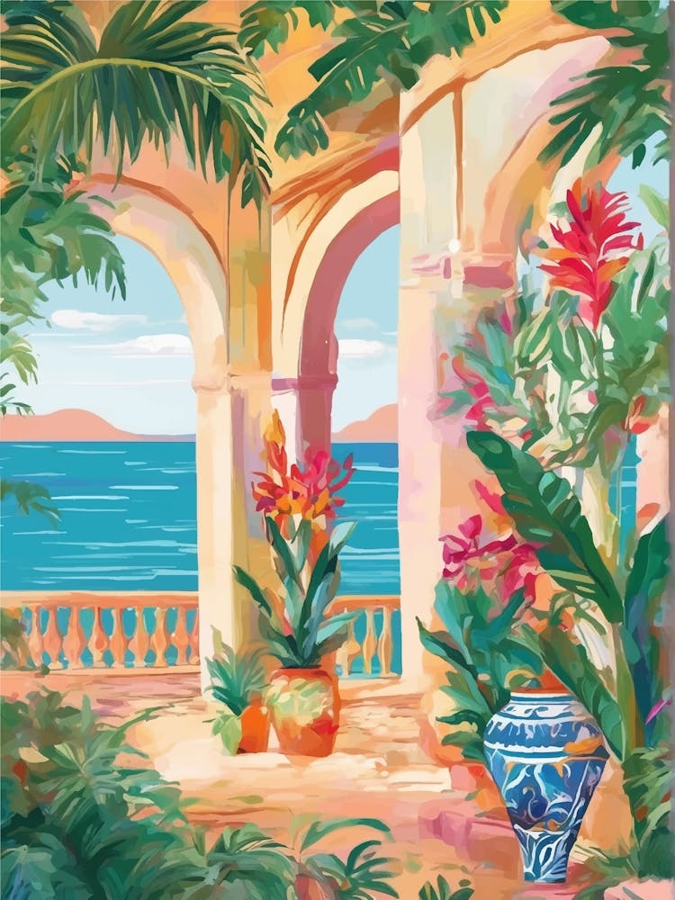 Mediterranean beach view