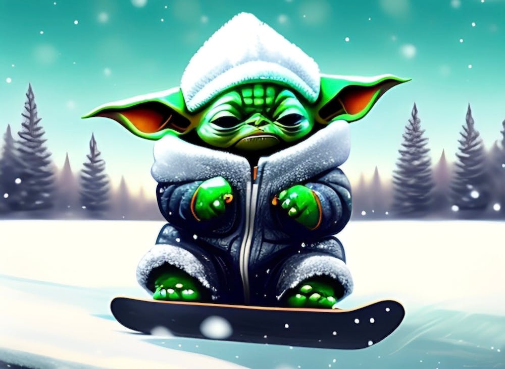 Snow Day Din Grogu Baby Yoda