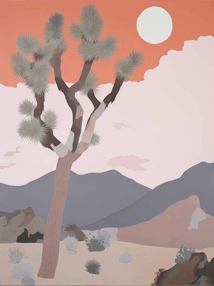 Mojave Desert   North America (United States), Contemporary Abstract Illustration 4