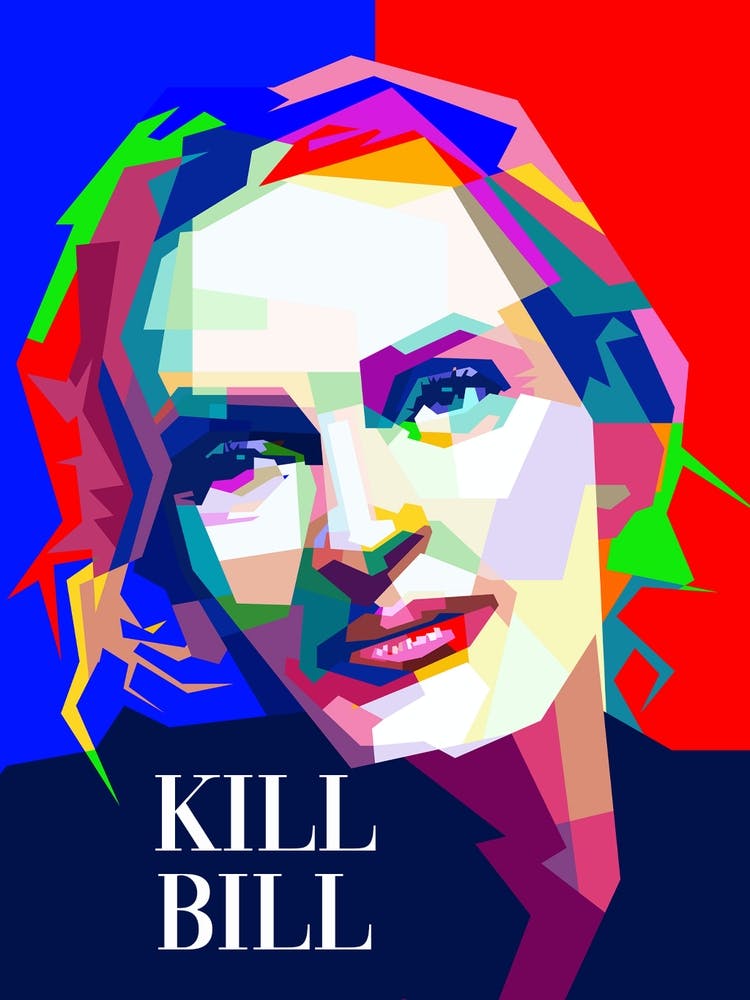 Uma Thurman Kill Bill Pop Art WPAP