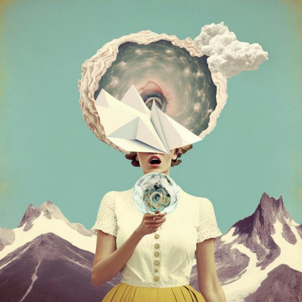 Woman With A Paper Airplane