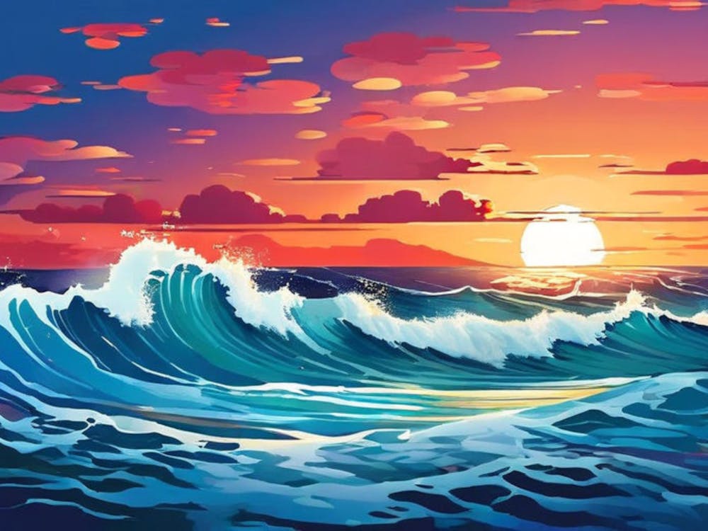 Sunset Over The Ocean 14