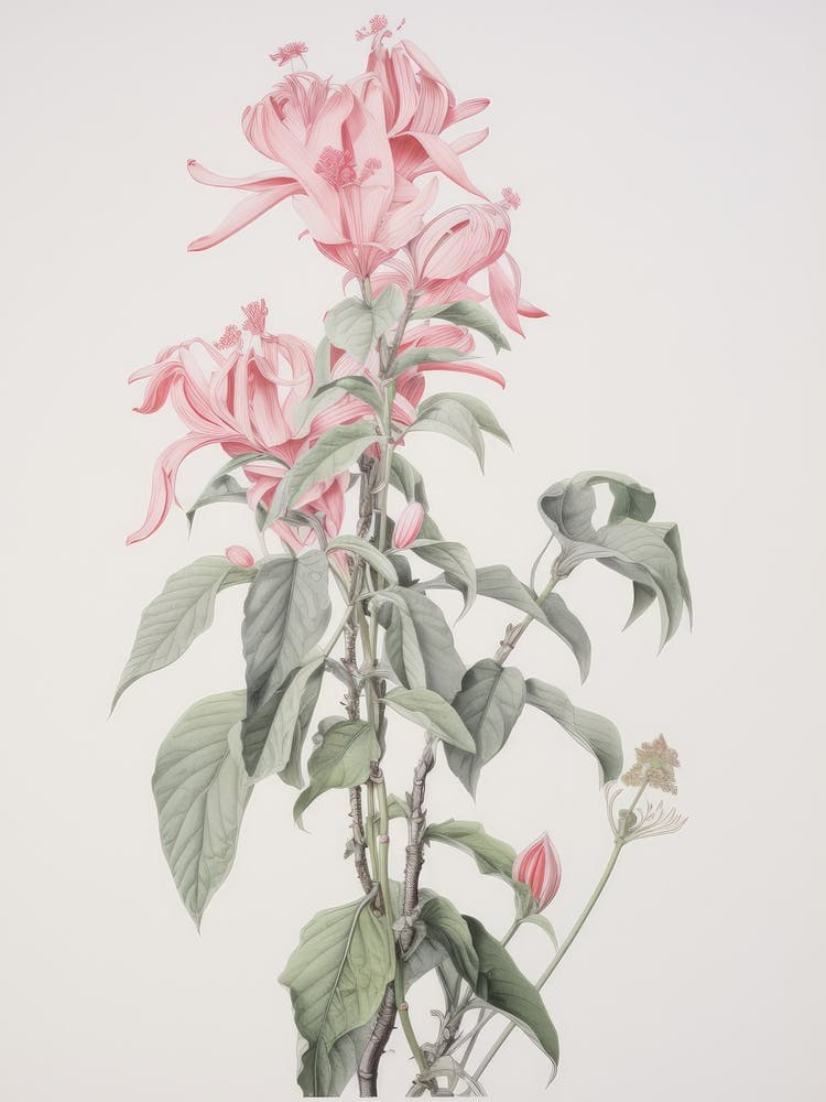 Vintage Flower Drawing