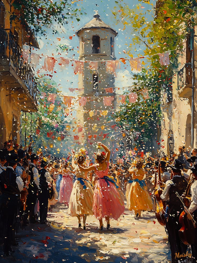 Spanish Dancers, Impressionist Oil Painting – Inspired by