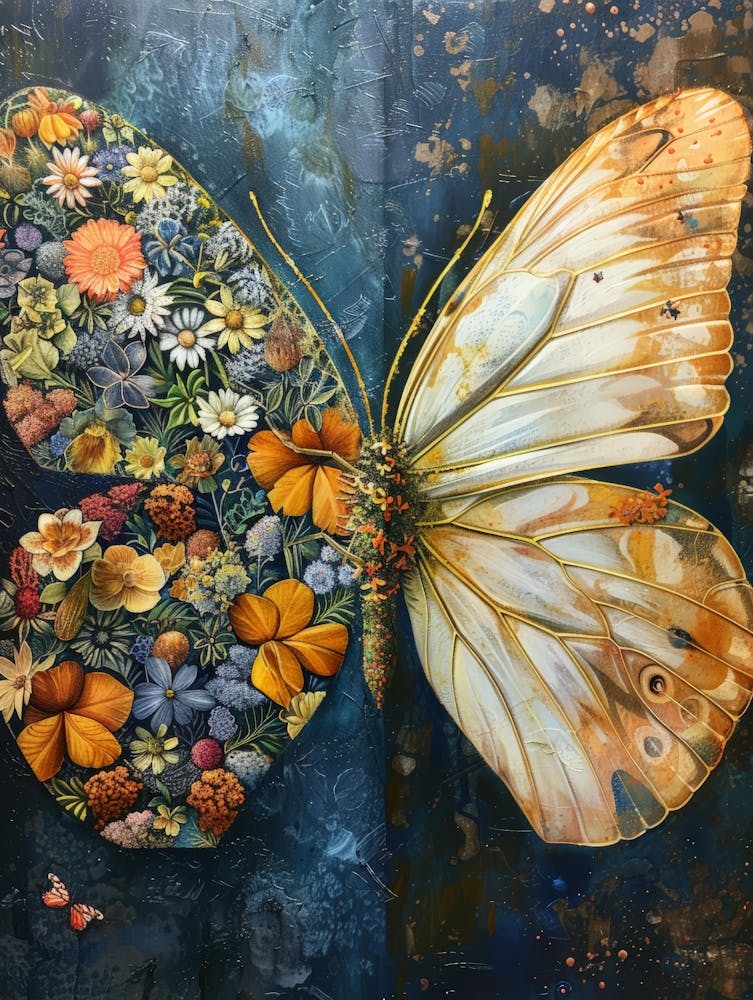 Butterfly With Flowers 5
