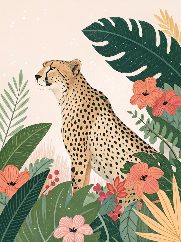 Cheetah In The Jungle art print 1