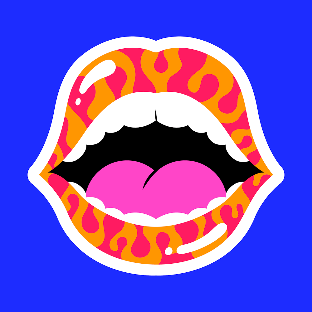 Read My Lips - Lava Lamp Red