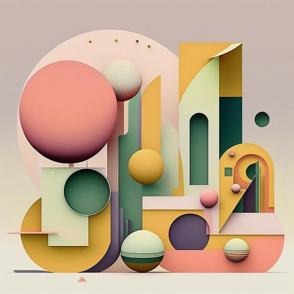 Abstract 60's Bauhaus