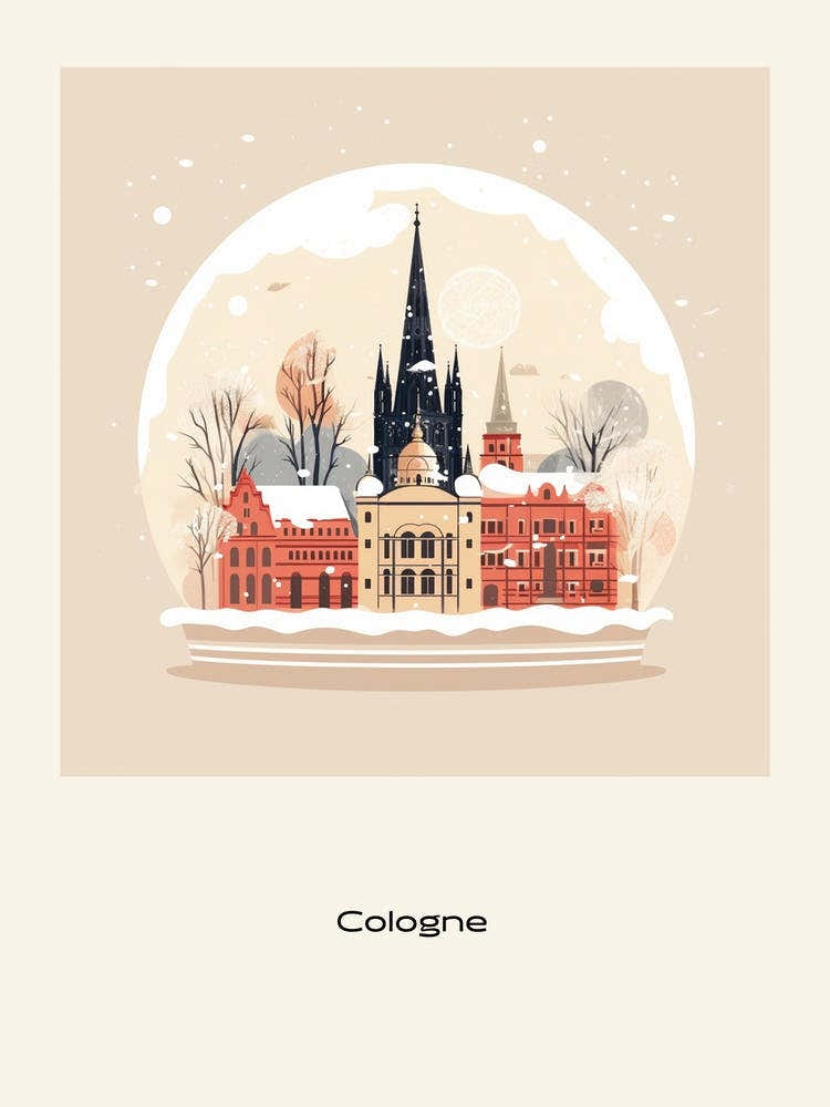 Cologne France 1 Snowglobe Poster