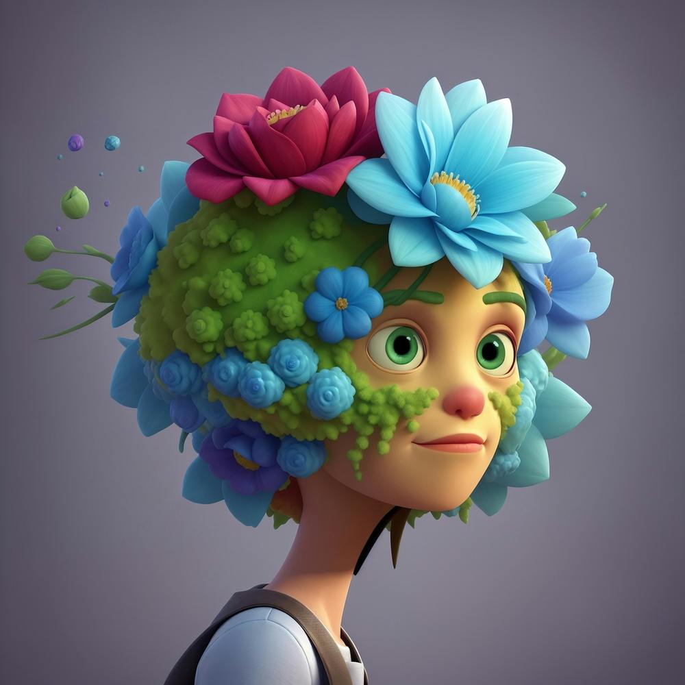 The blooming head.