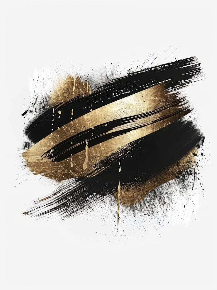 Gold And Black Brush Strokes 30