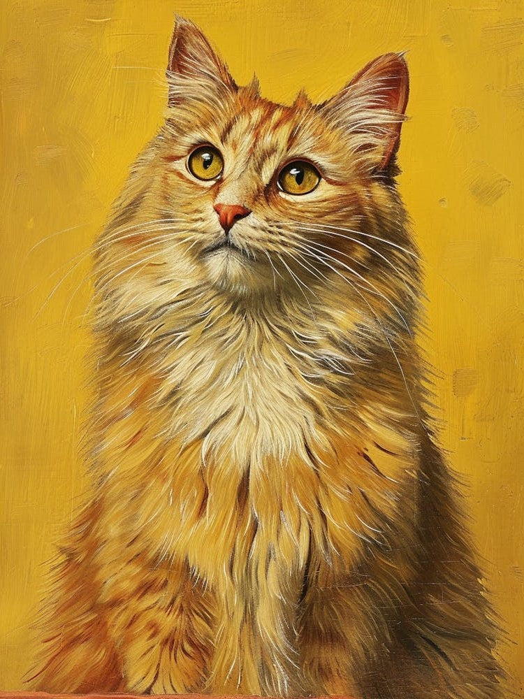 Laperm Cat Relief Illustration 4