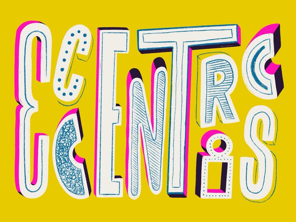 Eccentrics colourful lettering