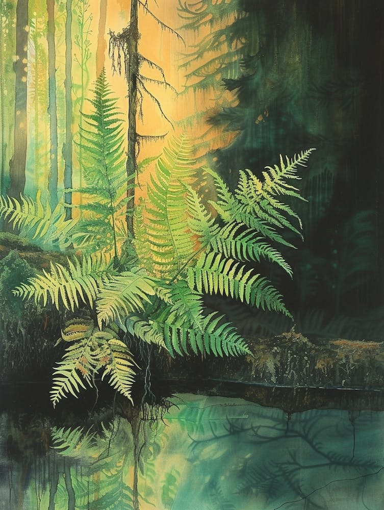 Ribbon Fern Painting 2