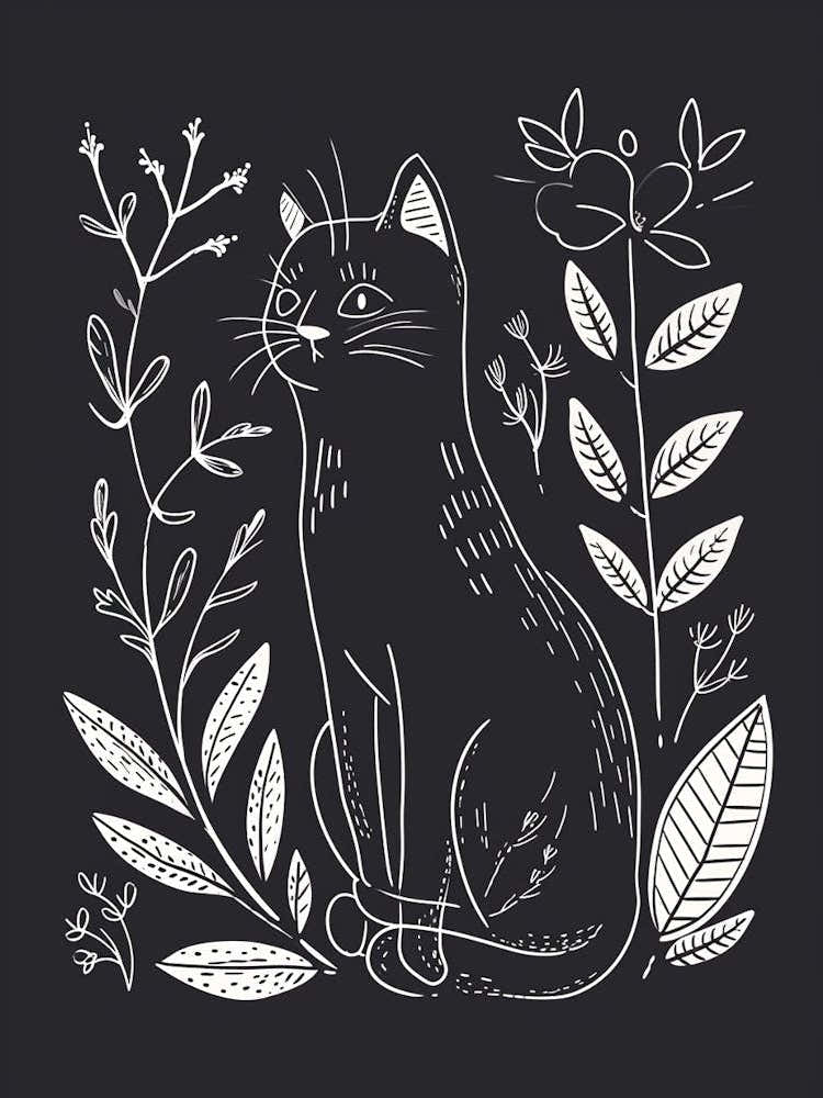 Pixiebob Cat Minimalist Illustration 4