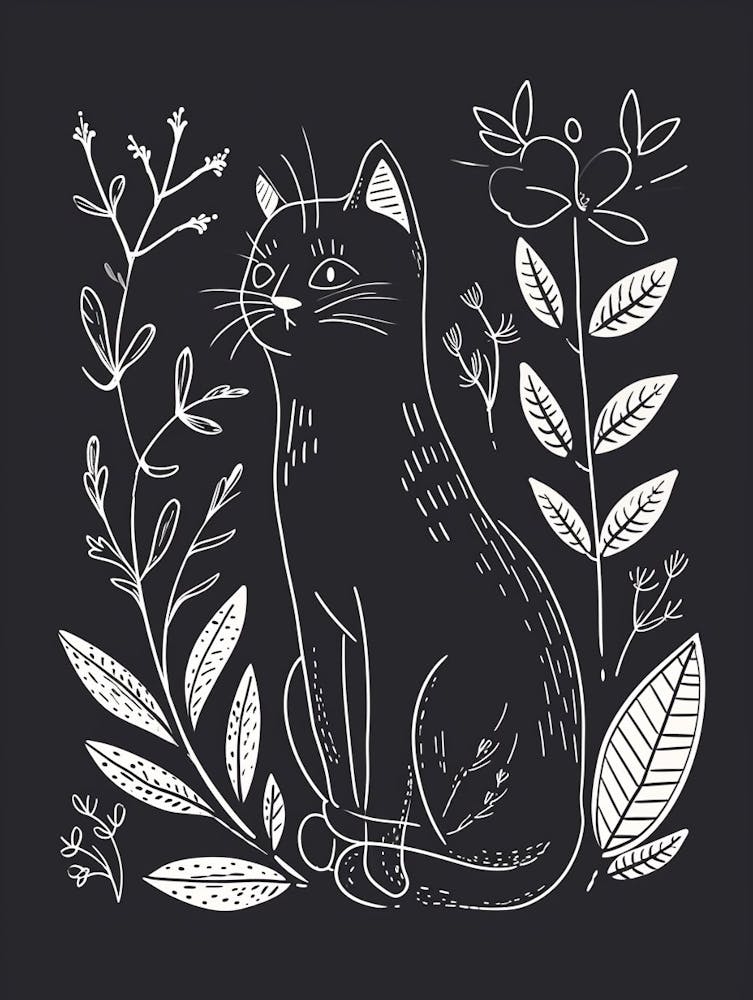 Pixiebob Cat Minimalist Illustration 4