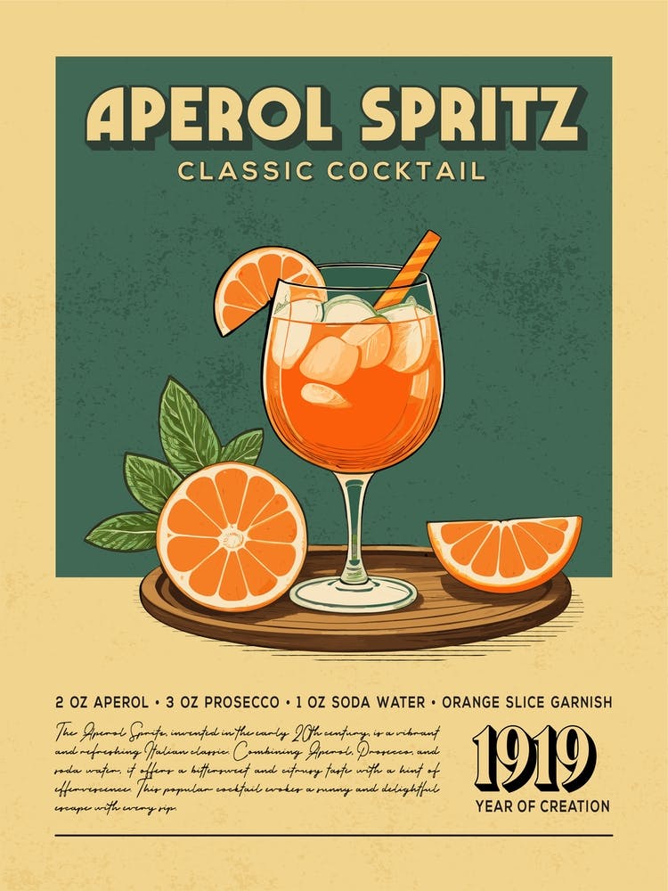 Aperol Spritz Classic Cocktail Dining Room