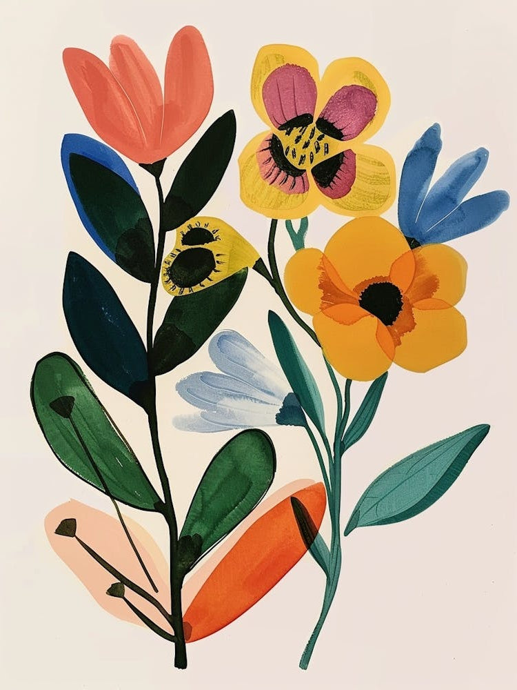 Painted Florals Freesia 2