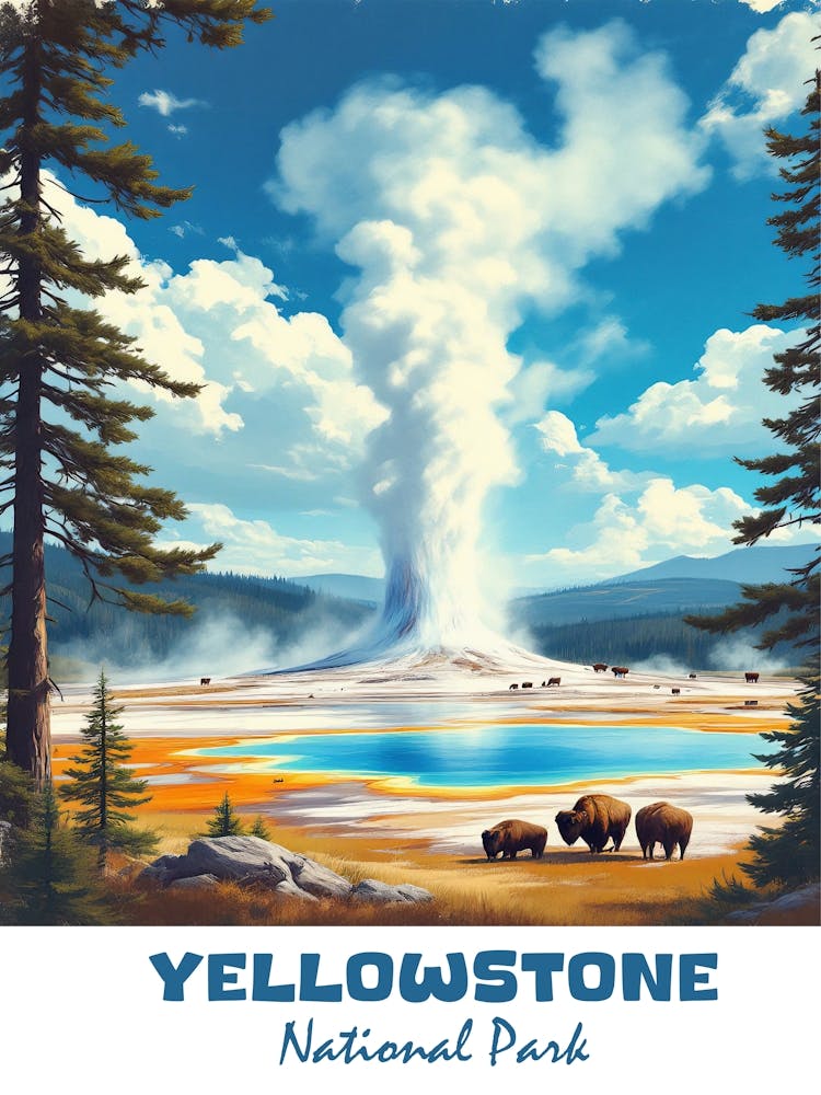 Yellowstone National Park Vintage V 05