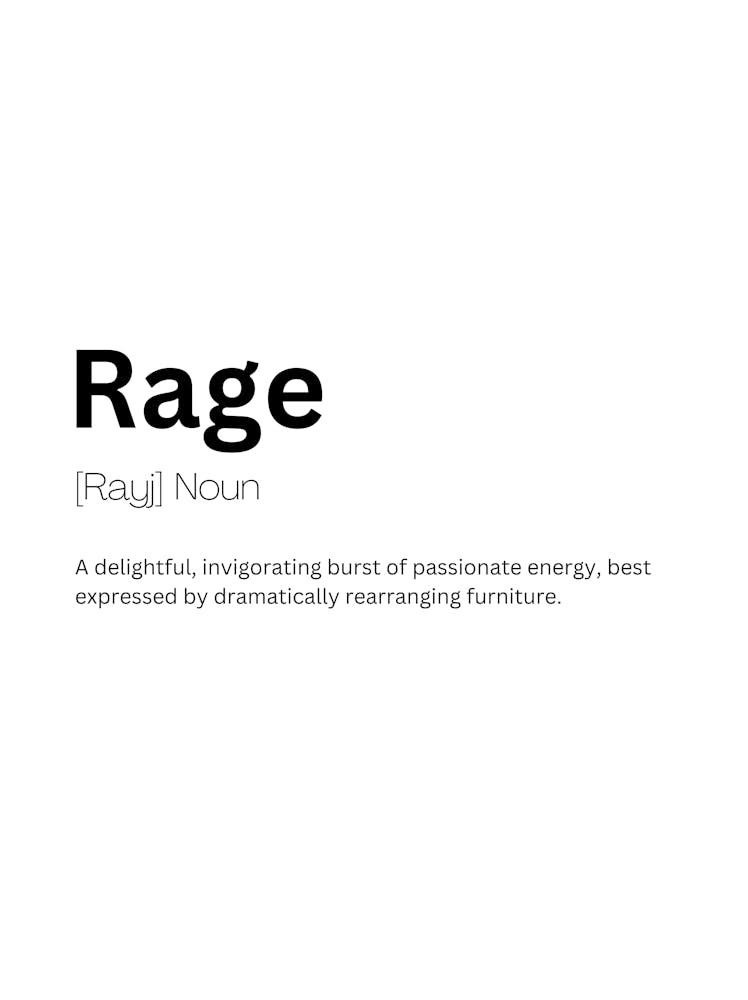 Rage Definition Meaning