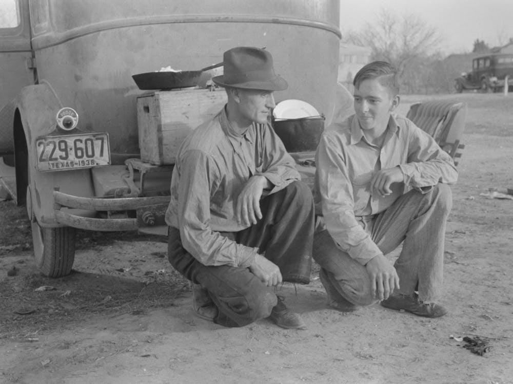 Migrant Father And Son, Edinburg, Texas By Russell Lee