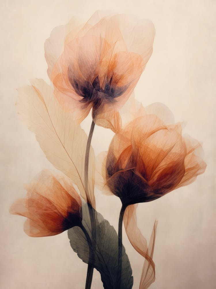 Parchment Flowers No 4