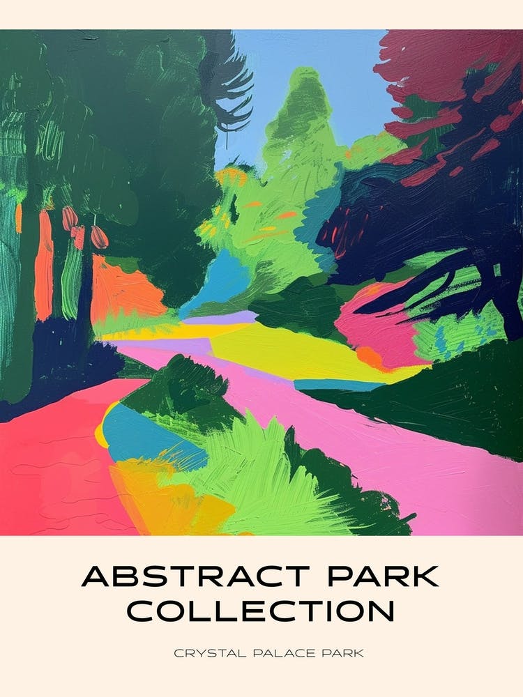 Abstract Park Collection Poster Crystal Palace Park London 1